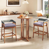 Tangkula Outdoor Acacia Wood Bar Table