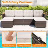 Tangkula 7 Pieces U Shape Outdoor Furniture Set