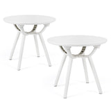Tangkula Outdoor 20" Round Patio Bistro Table (1/2 Pack)