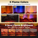 Tangkula 26” Fireplace Logs Heater - Realistic Pinewood