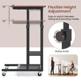 Tangkula Mobile Computer Desk Cart