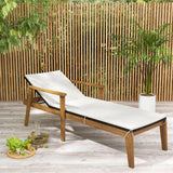 Tangkula Outdoor Chaise Lounge Chair, Rattan Patio Chaise with Armrests & 4-Level Backrest