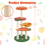 Tangkula Fruit Cat Tree Chic Vegetable Cat Tree for Indoor Cats