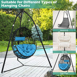 Tangkula Tripod Hammock Chair Stand, Heavy-Duty Metal Hammock Swing Stand for Hanging Chair