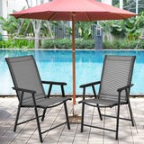Set of 2 Patio Folding Chairs - Tangkula