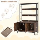 Tangkula Litter Box Enclosure with Shelves