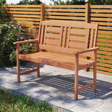 Tangkula Patio Wood Bench with Inclined Backrest