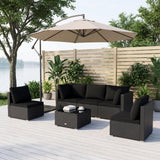 Tangkula 6 Pieces Patio Wicker Furniture Set for Backyard Garden