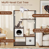 Tangkula Modern Cat Tree with Metal Frame
