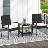 Tangkula 3 Pieces Patio Furniture Set