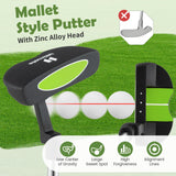 Tangkula 3 Pieces Junior Golf Club Set for Children Right Hand，Aged 8-10