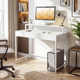 Tangkula Computer Desk with Dual-use Drawer & Keyboard Tray