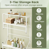 Tangkula Over the Toilet Storage Rack 3-Tier Over Toilet Bathroom Organizer with Towel Holder