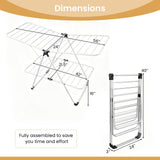 Tangkula Clothes Drying Rack Foldable for Indoor Outdoor