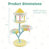 Tangkula Tall Cat Tree, 57.5 Inch Amusement Park Style Cute Cat Tower with Top Open Condo