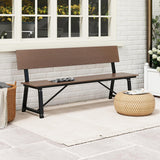 Tangkula 72” Outdoor Bench, Extra Long Patio HDPE Bench for 4 People, 1100 lbs Weight Capacity