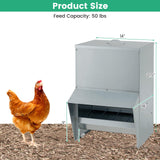 Tangkula Galvanized Chicken Feeder