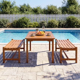 Tangkula Outdoor Wood Bench Backless Set of 1/2 Solid Hardwood Patio Dining Bench(1/2)