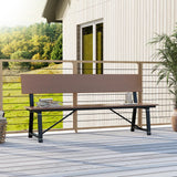 Tangkula 72” Outdoor Bench, Extra Long Patio HDPE Bench for 4 People, 1100 lbs Weight Capacity