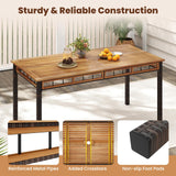 Tangkula 7 Pieces Wicker Patio Dining Set