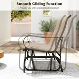 Tangkula 2-Person Outdoor Glider Bench with High Backrest