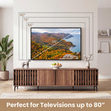 Tangkula 4-Door TV Stand for 80 Inches TVs
