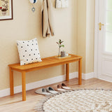 Tangkula Acacia Wood Outdoor Bench