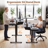Tangkula Electric Standing Desk w/Drawers