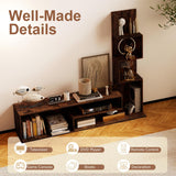 Tangkula Bookshelf TV Stand for TVs up to 50 Inch