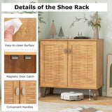 Tangkula Shoe Cabinet with 2 Doors