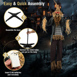 Tangkula 7 FT Halloween Decoration Animated Standing Scarecrow