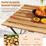 Tangkula 5 Piece Patio Folding Dining Set