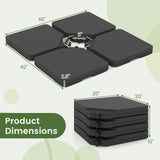 Tangkula 4 Piece 220 Lbs Umbrella Base