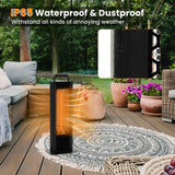 Tangkula Electric Patio Heater, 1200W Infrared Outdoor Heater, Double-Sided Heating