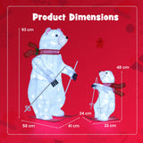 Tangkula 2-Piece Lighted Polar Bear Christmas Decorations