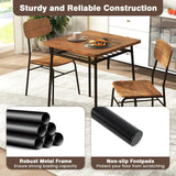 Tangkula Square Dining Table Set for 2