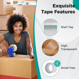 Tangkula Heavy Duty Packing Tape, 72 Rolls, Total 4724 Yards