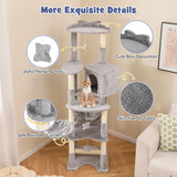 Tangkula Tall Cat Tree, 69 Inch Multi-Level Cat Tower with Sisal Scratching Post, Private Condo