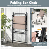 Tangkula 3 Piece Outdoor Bar Set