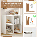Tangkula 4-Cube Bookcase, 3-Tier Bookshelf with Open Compartments