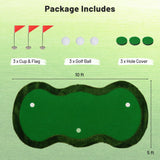 Tangkula 10 FT Golf Putting Green with Realistic Artificial Grass Turf