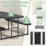 Tangkula Picnic Table Bench Set for 2 to 4 People
