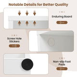 Tangkula 2-Cube Floor Standing Open Bookshelf 5-Position Adjustable Shelf