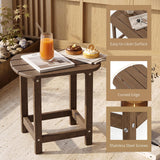 Tangkula 19 x 14.5 x 18 Inch Outdoor Side Table
