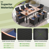 Tangkula 9 PCS Patio Dining Set for 8