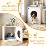 Tangkula 22 Inch Modern Hidden Cat Litter Box Furniture with Front Entry Door