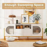 Tangkula 65”L White TV Stand for 55”-70” Televisions