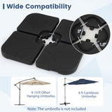Tangkula 4 Piece 164 Lbs Umbrella Base for Patio