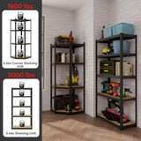 Tangkula 2 Pack Metal Storage Shelves Load 3600LBS, 71" H Heavy Duty Adjustable Garage Storage Utility Racks