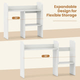 Tangkula Extendable Desktop Bookshelf for Home Office